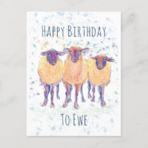 Happy Birthday To Ewe Postcard