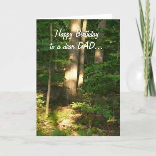 Happy Birthday to go to DAD_Forest Light Card