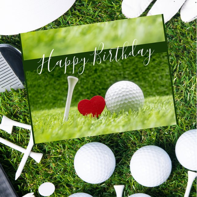 Happy Birthday to golfer with love and golf ball Postcard (Creator Uploaded)
