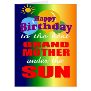Happy birthday to grandma card