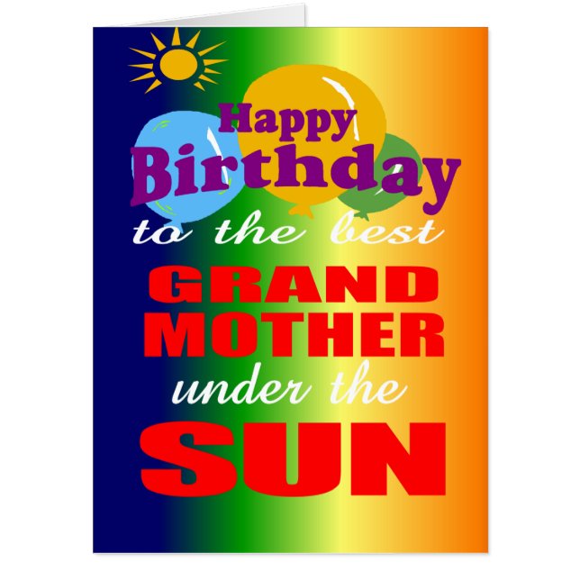 Happy birthday to grandma card (Front)