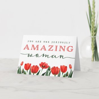Happy Birthday To Her  Seriously Amazing Woman Thank You Card by CC_ChristianWoman at Zazzle