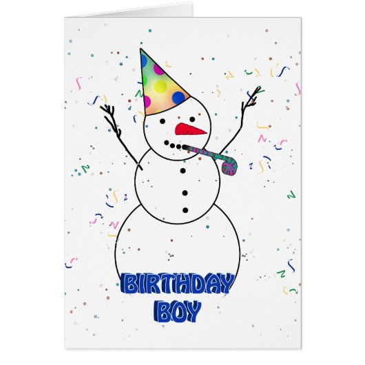 Happy Birthday To Him! Cards (Front)