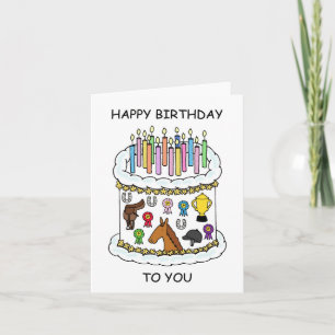 Happy Birthday to Horse Rider Card