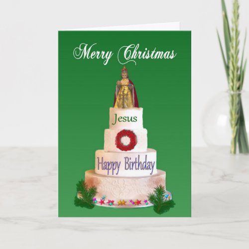 Happy Birthday to Jesus Christmas Card