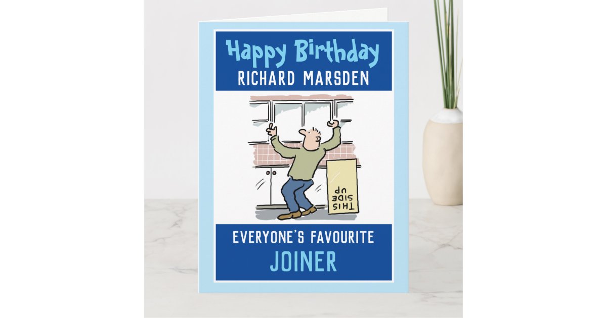 Happy Birthday to Joiner or Carpenter Card | Zazzle