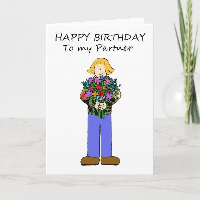 Happy Birthday to Lesbian Partner Card (Front)