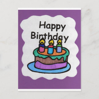 Happy birthday to me (art) postcard