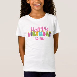 Happy Birthday to me Colorful Candles T-Shirt