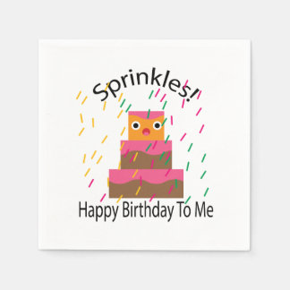 Happy Birthday To Me Sprinkles Napkins