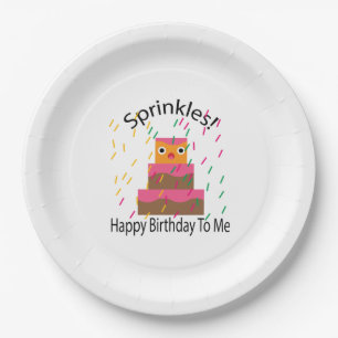 Happy Birthday To Me Sprinkles Paper Plates