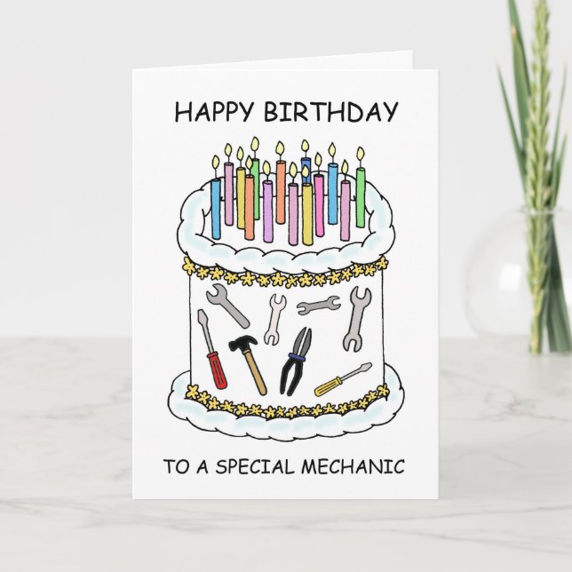 Happy Birthday to Mechanic Card (Front)