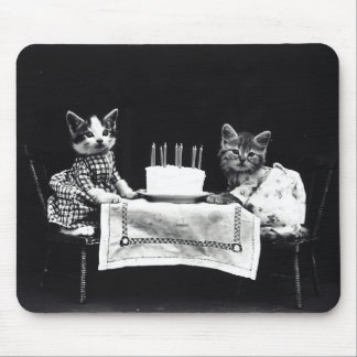 Happy Birthday to Meow | Kitties with Cake Mouse Pad