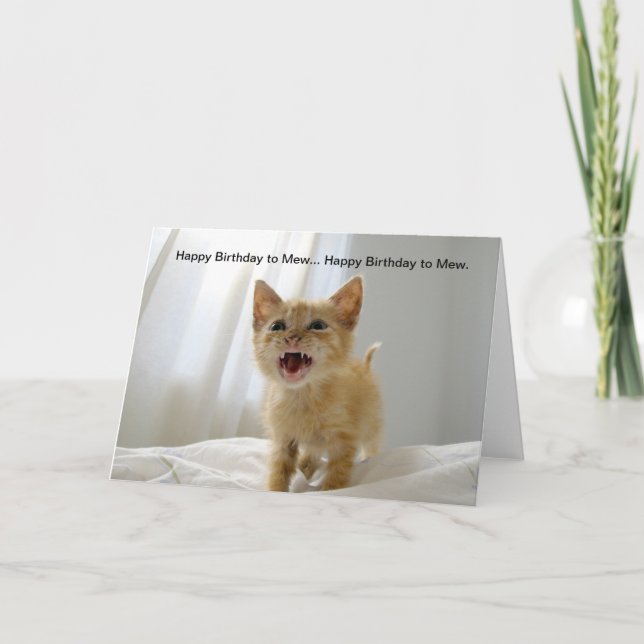 Happy Birthday to Mew Card (Front)