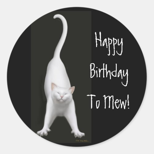 Happy Birthday to Mew Cat Sticker