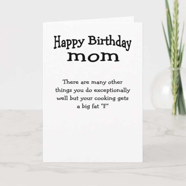 Happy birthday to mom thank you card (Front)