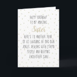 Happy Birthday to My Amazing Sister  Holiday Card<br><div class="desc">Happy Birthday to My Amazing Sister | Funny Birthday Gift</div>