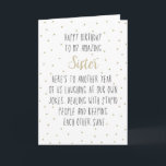 Happy Birthday to My Amazing Sister  Holiday Card<br><div class="desc">Happy Birthday to My Amazing Sister | Funny Birthday Gift</div>