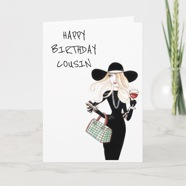 HAPPY BIRTHDAY ***TO MY COUSIN*** CARD (Front)