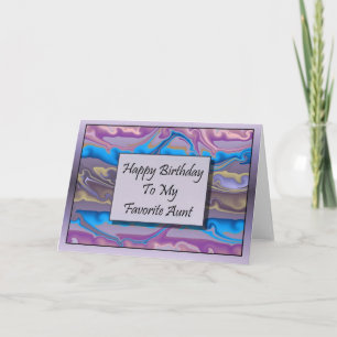 Happy Birthday To My Favorite Aunt Card