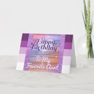 Happy Birthday to my Favorite Aunt Card