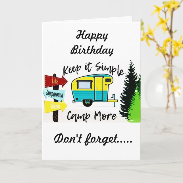 **HAPPY BIRTHDAY** TO MY FAVORITE CAMPER Card (Yellow Flower)