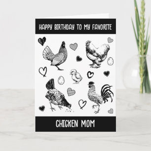 Happy Birthday to my Favorite Chicken Mom Card
