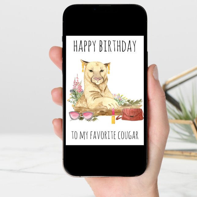 Happy Birthday to my Favorite Cougar Card (Front Digital)