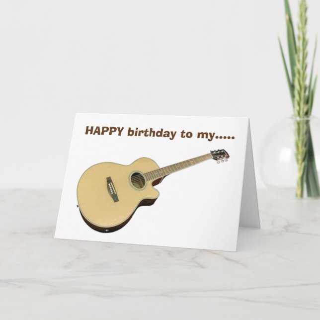 HAPPY BIRTHDAY TO MY FAVORITE "GUITARIST" CARD (Front)
