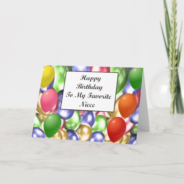 Happy Birthday To My Favorite Niece Card (Front)