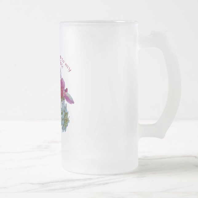 Happy Birthday to my Gorgeous Wife Frosted Glass Beer Mug (Right)