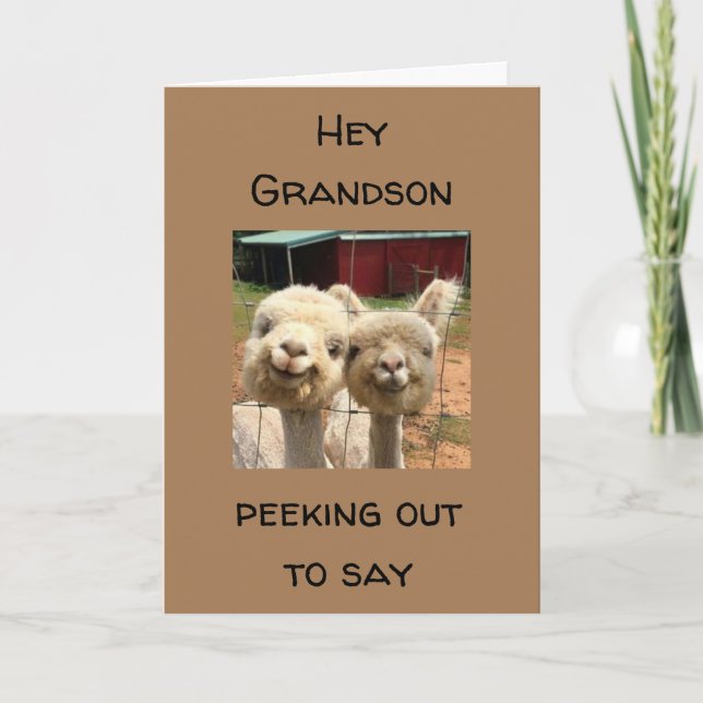 HAPPY *BIRTHDAY* TO MY *GRANDSON* CARD (Front)