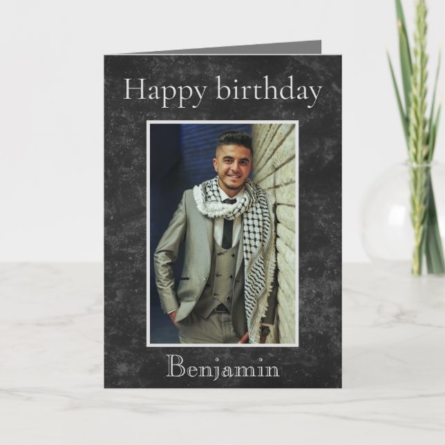 Happy birthday to my husband photo card (Front)
