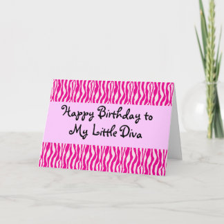 Happy Birthday to My Little Diva Card