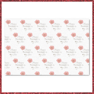 Happy Birthday To My Love Rose Image Tissue Paper