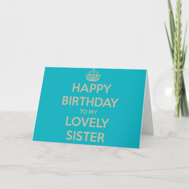 Happy Birthday to my Lovely Sister Card (Front)