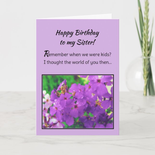Happy Birthday to My Sister! Card (Front)