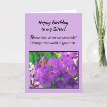 Happy Birthday To My Sister! Card by inFinnite at Zazzle