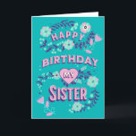 Happy Birthday to my Sister Personalized  Card<br><div class="desc">Not only are you my sister,  you are my best friend. Birthday card for a sister with a sweet quote that you can customize if wanted.</div>