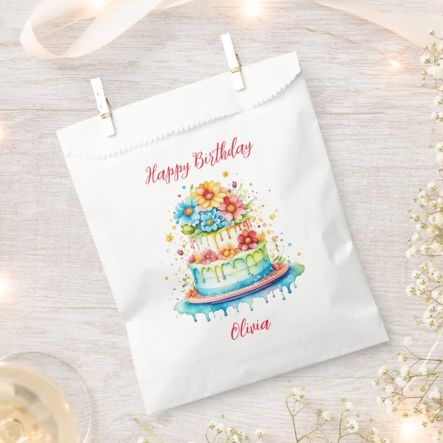 Happy Birthday to my Sister Personalized Favor Bag (Clipped)
