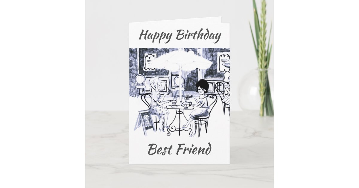  Best Friend Birthday Card, Happy Birthday Card for