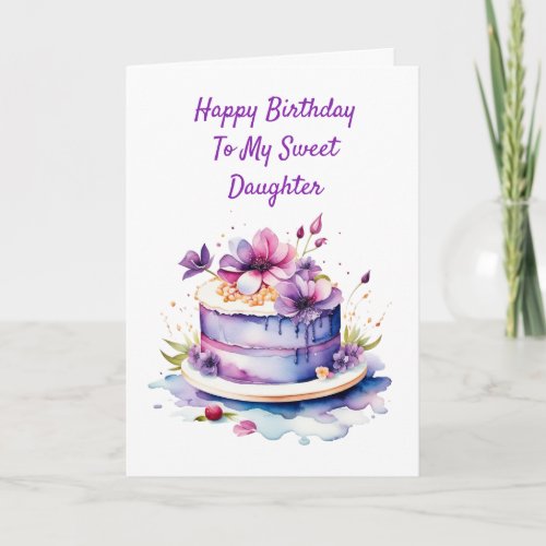 Happy Birthday to My Sweet Daughter Personalized