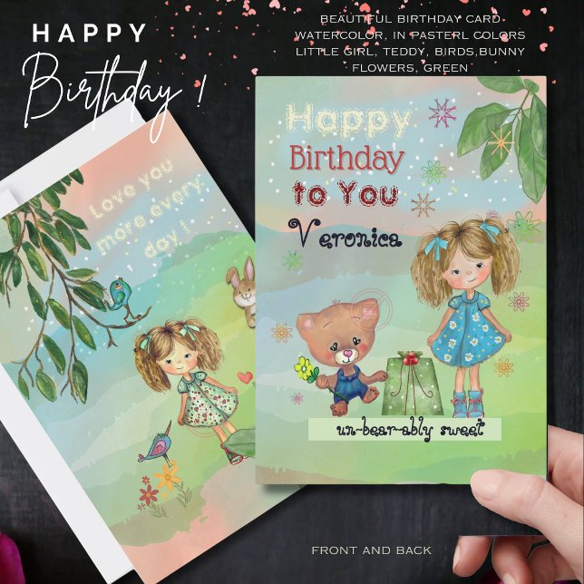 Happy Birthday to my sweet GIRL Holiday Card (Happy Birthday to my sweet GIRL Holiday Card )