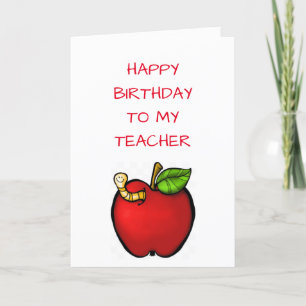 HAPPY **BIRTHDAY** TO MY ***TEACHER*** CARD