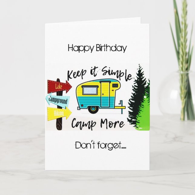 HAPPY BIRTHDAY TO MY ***THE CAMPER*** IN YOUR LIFE CARD (Front)
