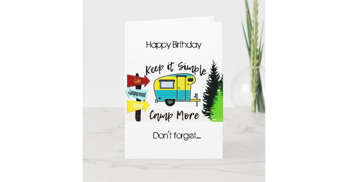 HAPPY BIRTHDAY TO MY ***THE CAMPER*** IN YOUR LIFE CARD Zazzle