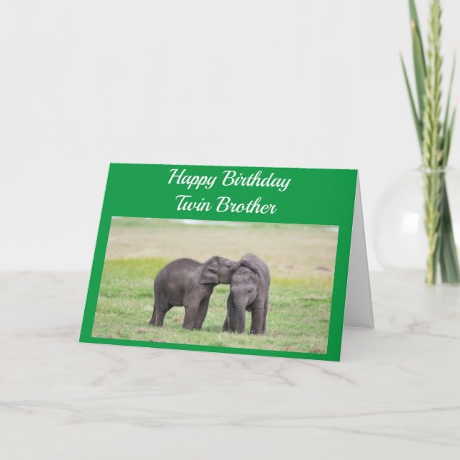 HAPPY BIRTHDAY TO MY **TWIN BROTHER** CARD (Front)