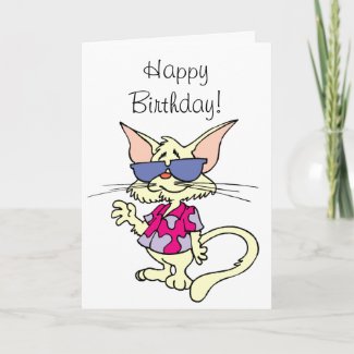 Happy Birthday to One Cool Cat Card