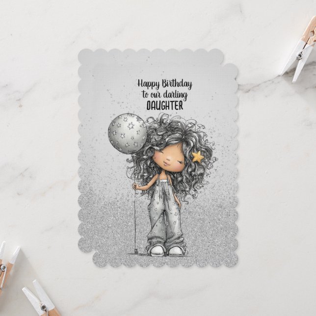 Happy Birthday to our Darling Daughter  Card (Front/Back In Situ)