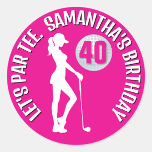 Happy Birthday to Our Favorite LADY Golfer Classic Round Sticker